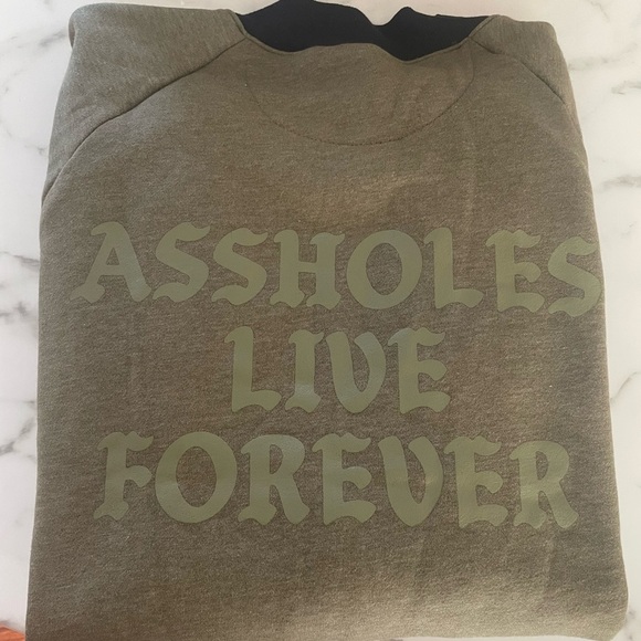 Assholes live forever Zip Up Sweater Jacket size XL - Picture 2 of 11